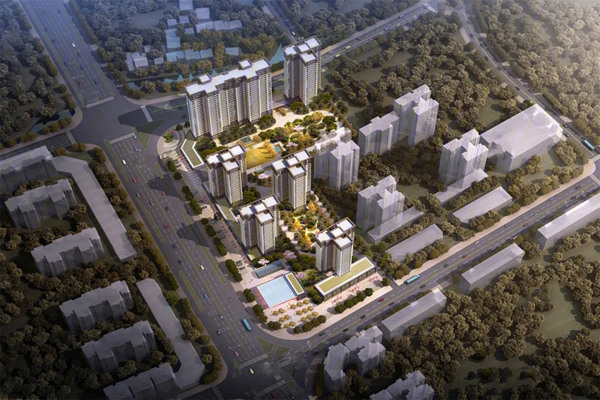 茶陵县珠峰燕园项目位于茶陵犀城大道与望云街交汇处