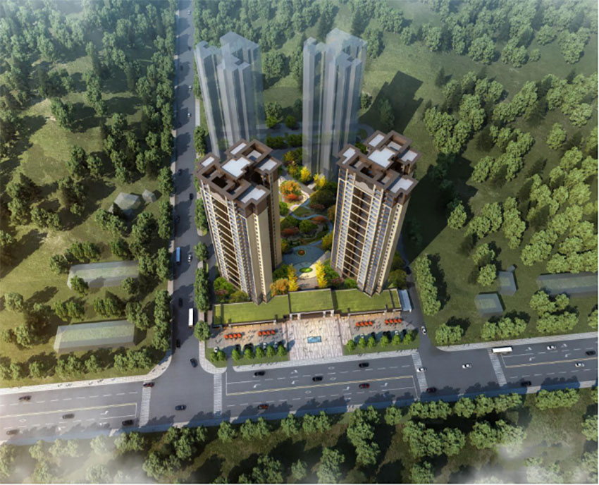 株洲加洲家园项目位于渌口镇伏波大道