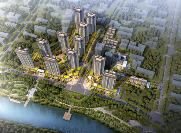 株洲合一福渌江首府项目位于渌口区滨渌大道北侧（梅苑路口至向阳路口）