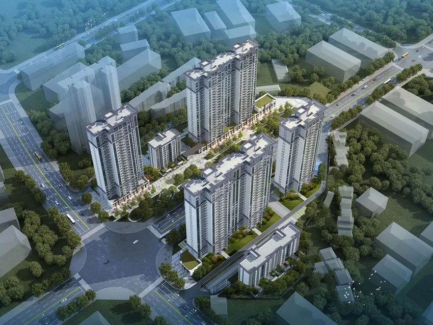 醴陵叁号公馆项目位于醴陵市唐山路与寨子岭路交汇处