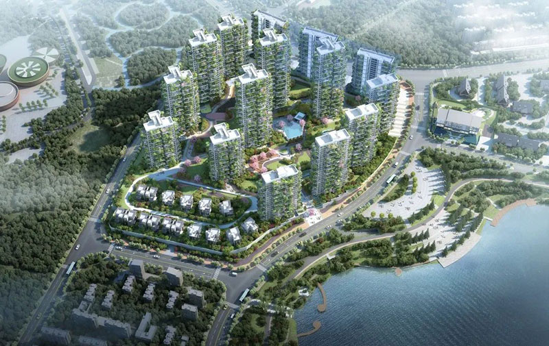 醴陵滨湖壹号项目位于醴陵市凤凰大道与东城大道交汇处西北角