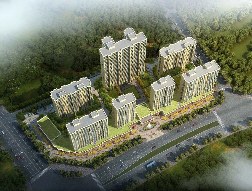 醴陵国盛悦澜湾项目位于醴陵国瓷路与城北大道交汇处（时代金属对面）