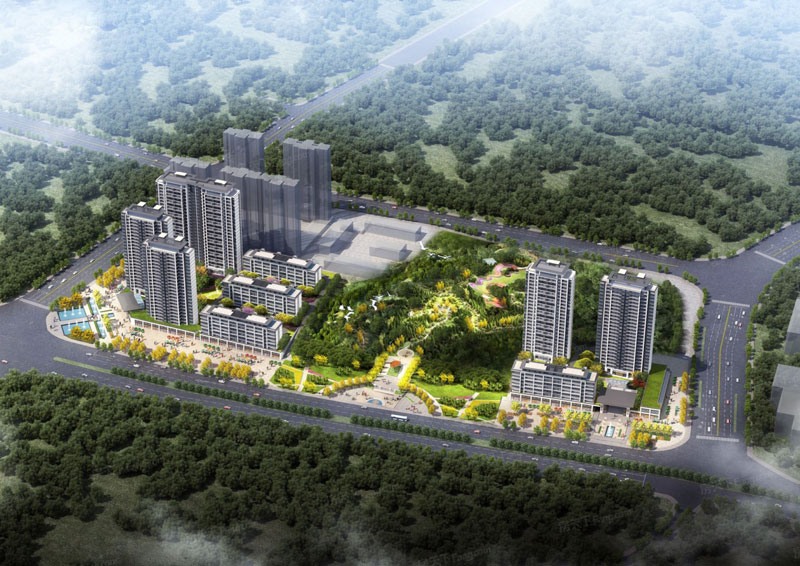 醴陵公园世家项目位于醴陵市醴陵大道与云盘山路交汇处