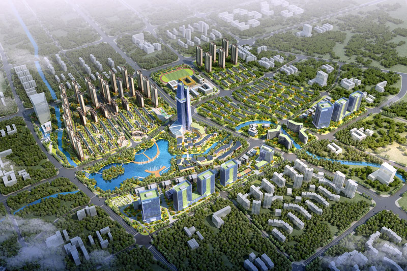 株洲禾田生态智慧城长一府项目位于天元创业大道与栗雨南路交汇处