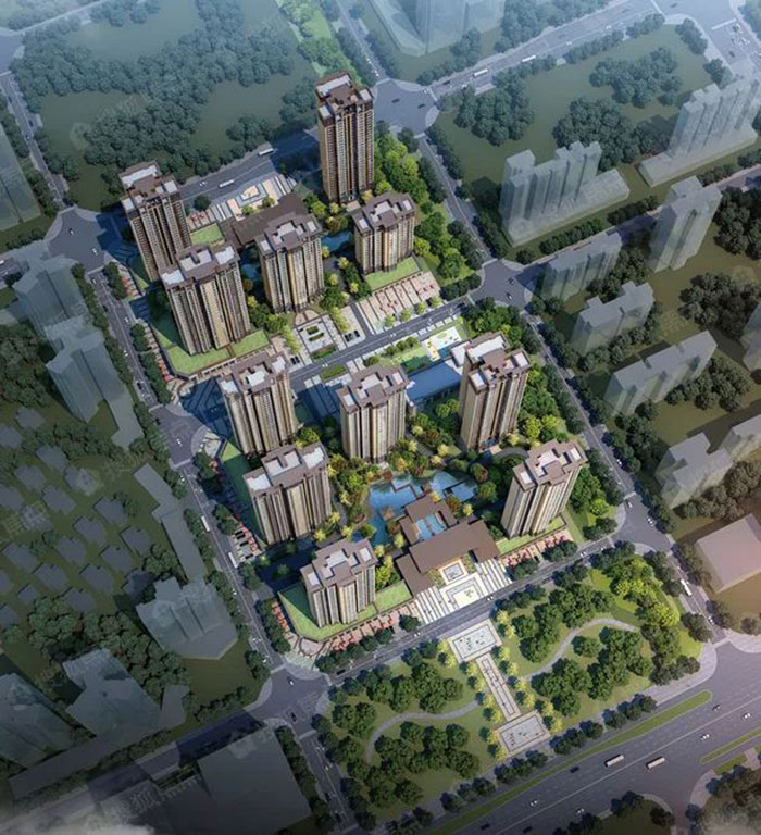 株洲神农府项目位于天元区神农城泰山西路湖南工业大学正门对面