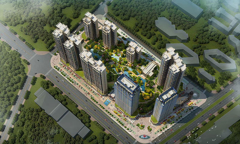 株洲华晨神农湾项目位于珠江北路和庐山路交汇处