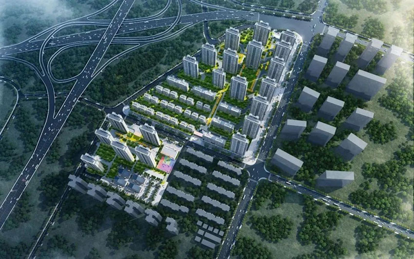 株洲中大城项目位于天元区株洲大道与莲花路交汇处