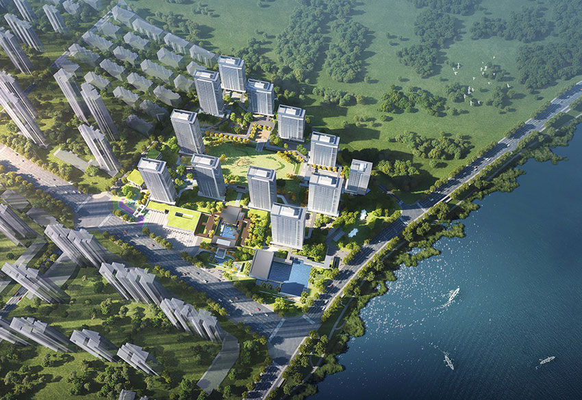 株洲高科云水湾项目位于株洲市天元区滨江南路与南塘路交汇处