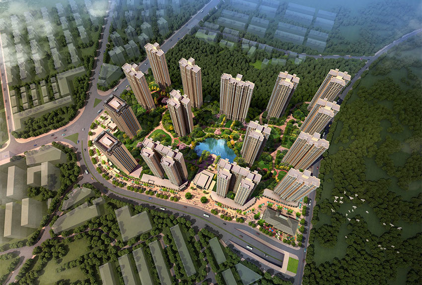 株洲华晨翡翠湾项目位于石峰区天桥街与建设北路交汇处