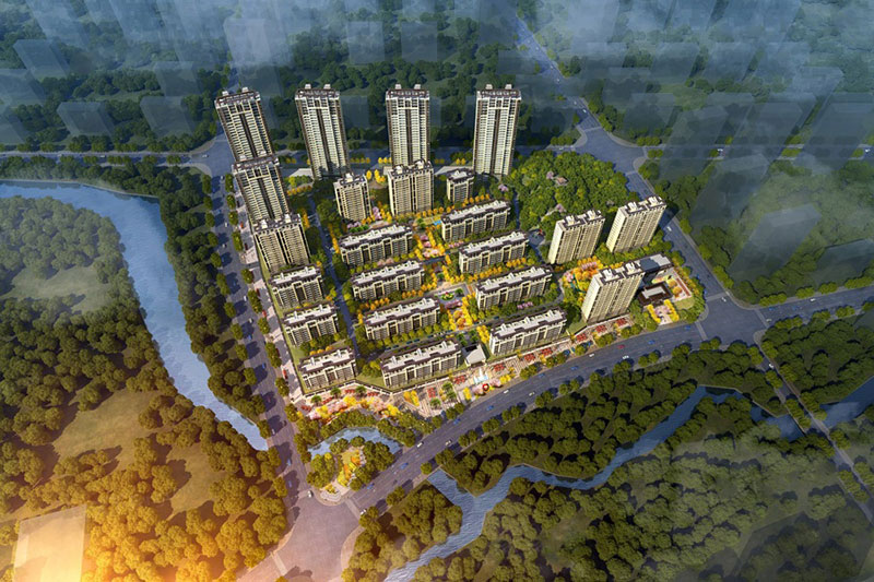 株洲建宁檀府项目位于荷塘建宁港路与映日路交汇处（金山街道办事处对面）