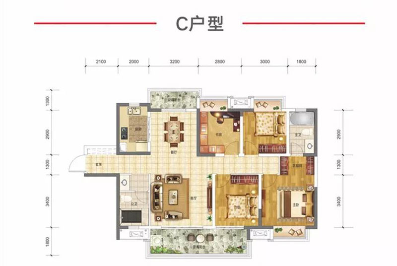 汉寿金科集美郡C户型