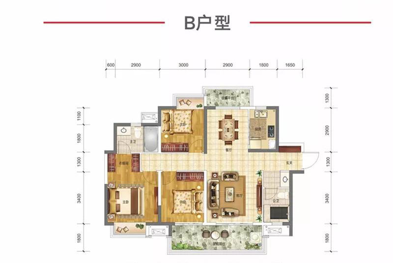 汉寿金科集美郡B户型