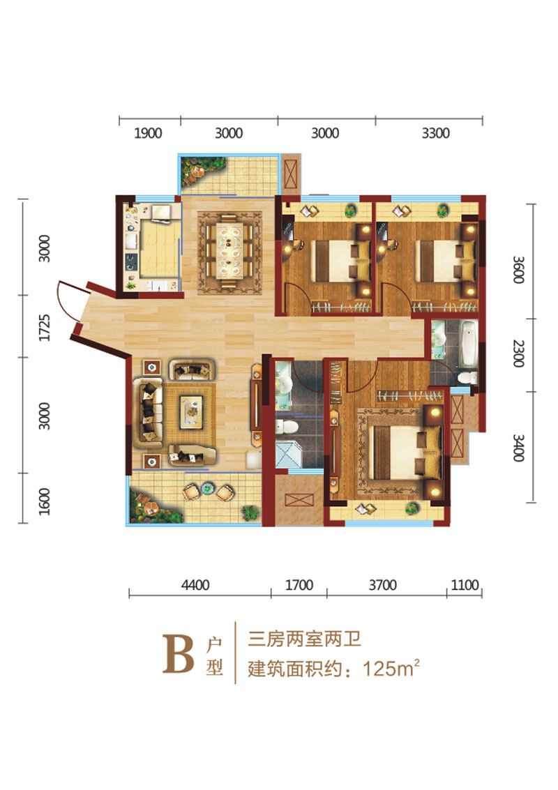 石门三江欣城B户型