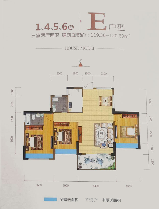 临澧东森滨江华府E户型