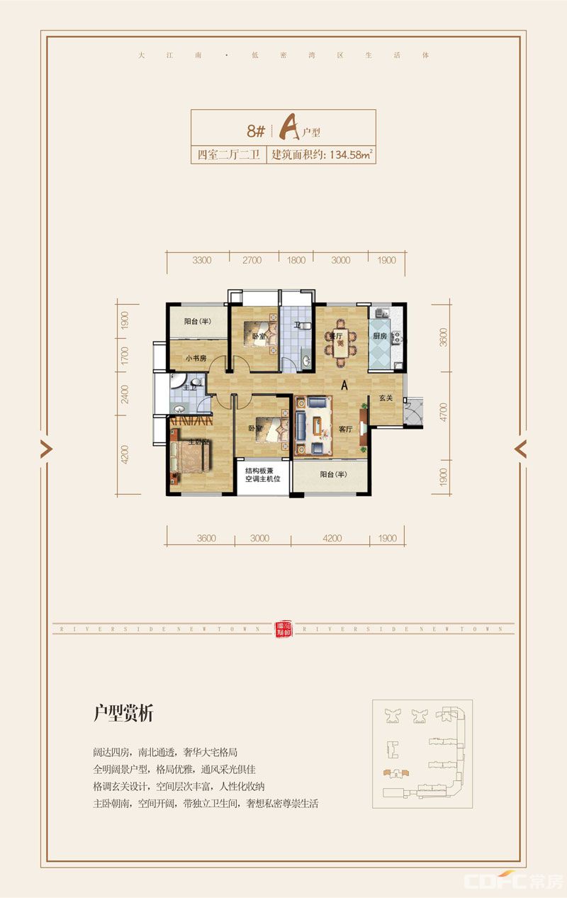 常德滨江新城A(#3)户型