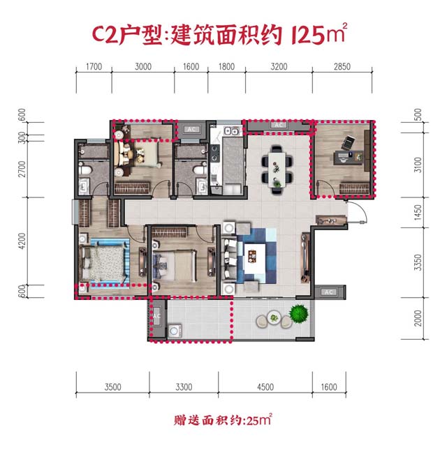 澧县闽鸿江山樾C2户型