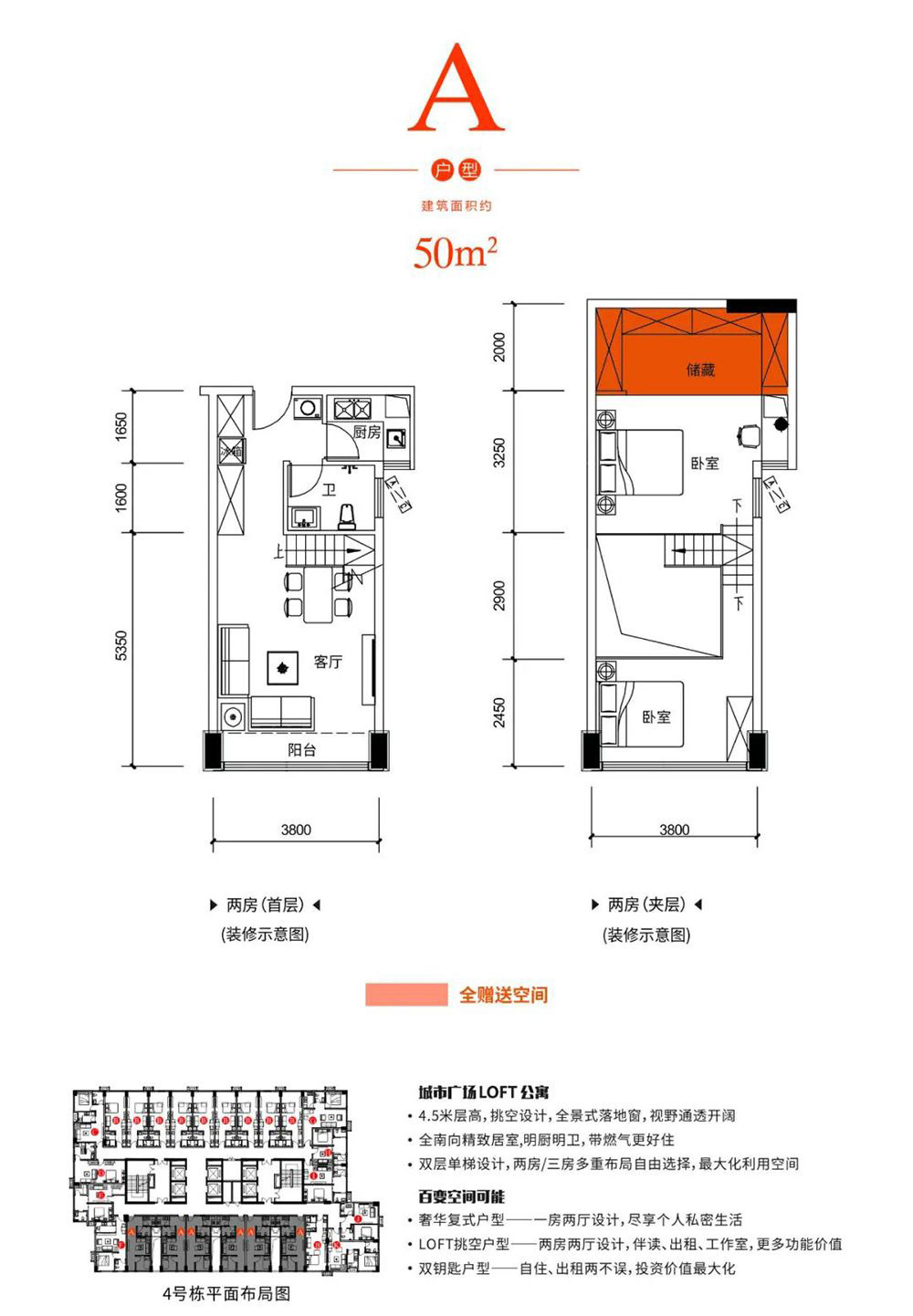 慈利硒农园城市广场A户型