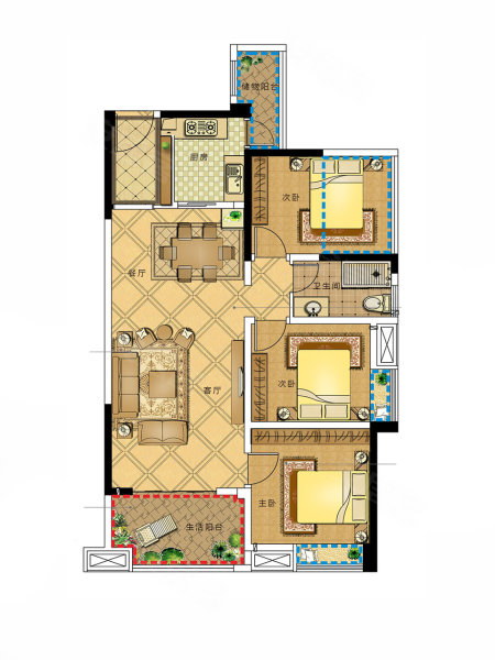 临湘人健万象新城K户型
