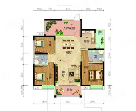 汨罗港鑫龙城17A户型