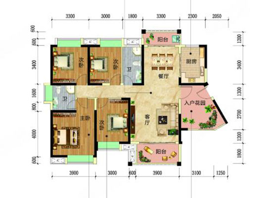 汨罗港鑫龙城15C户型