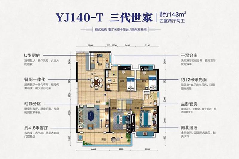 汨罗碧桂园YJ140T户型