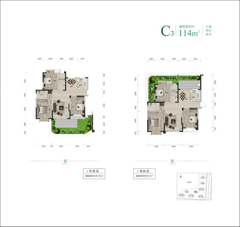 岳阳福天城C3户型