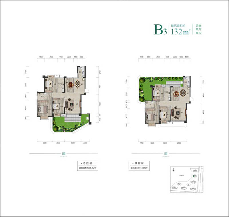 岳阳福天城B3户型