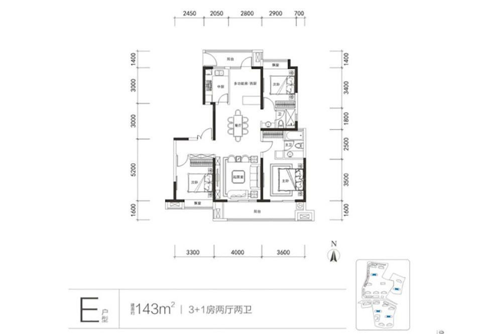 岳阳祥源城市之光E户型