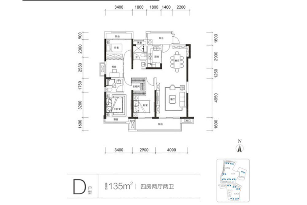 岳阳祥源城市之光D户型