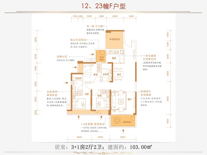 耒阳合兴顺湖城12栋23栋F户型