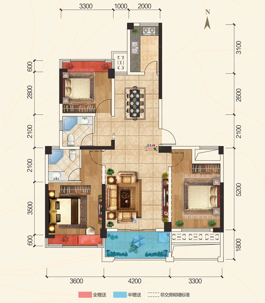 衡阳华瑞园23#AB户型