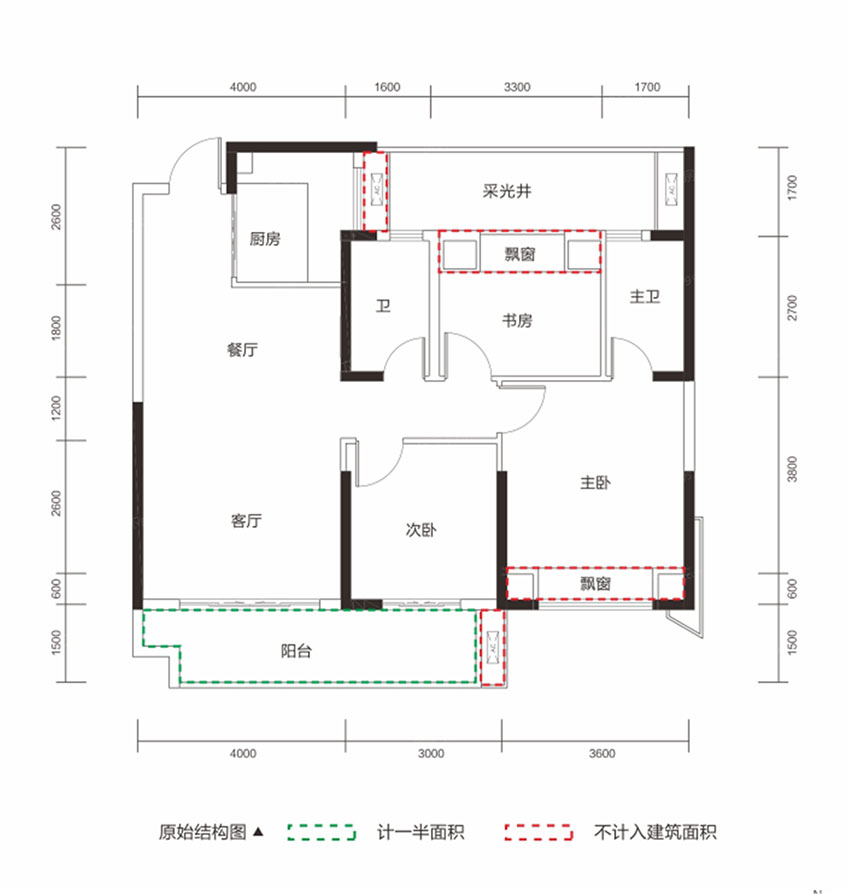 衡阳万江北宸之光B2户型