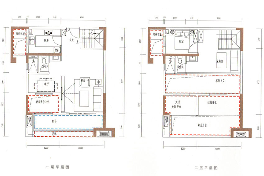 衡阳弘阳昕悦府复式B2户型