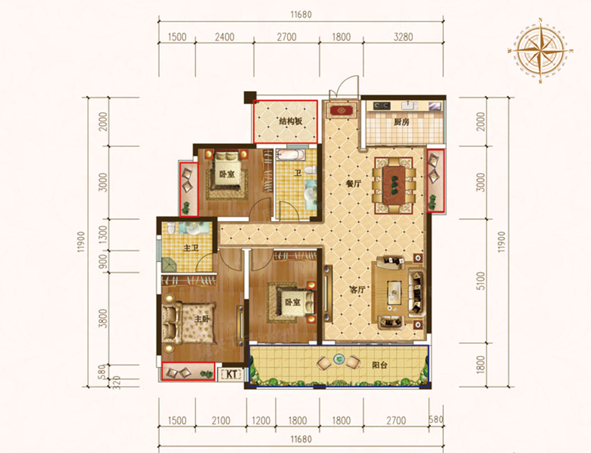 衡阳东方国际D户型