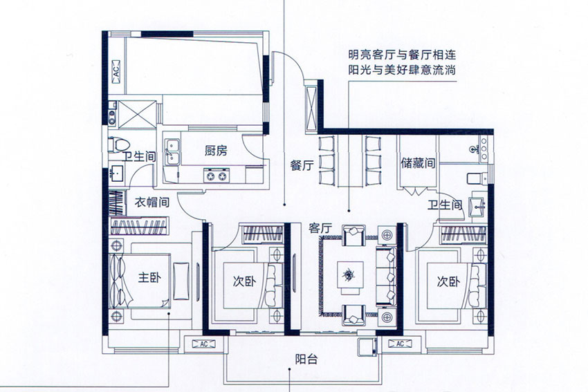 衡阳金科檀樾B户型