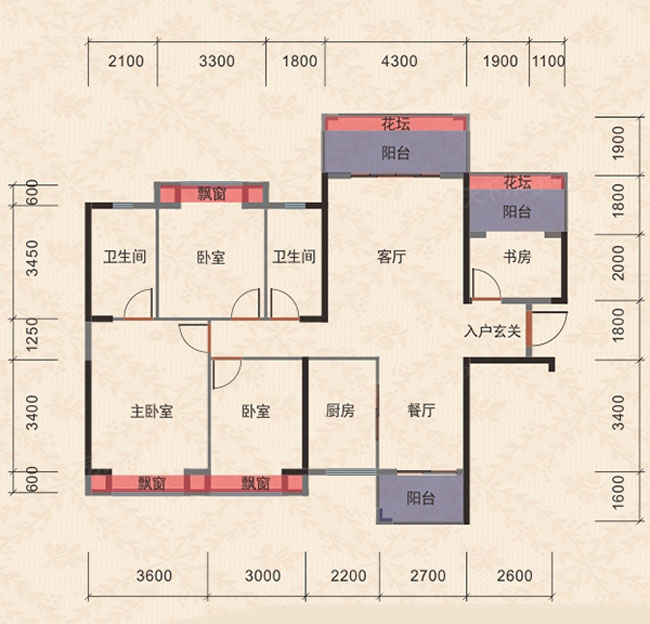衡阳中房美丽白沙13栋户型