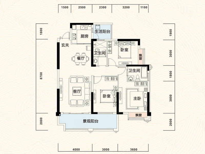 嘉禾中港瓏熙府D3户型