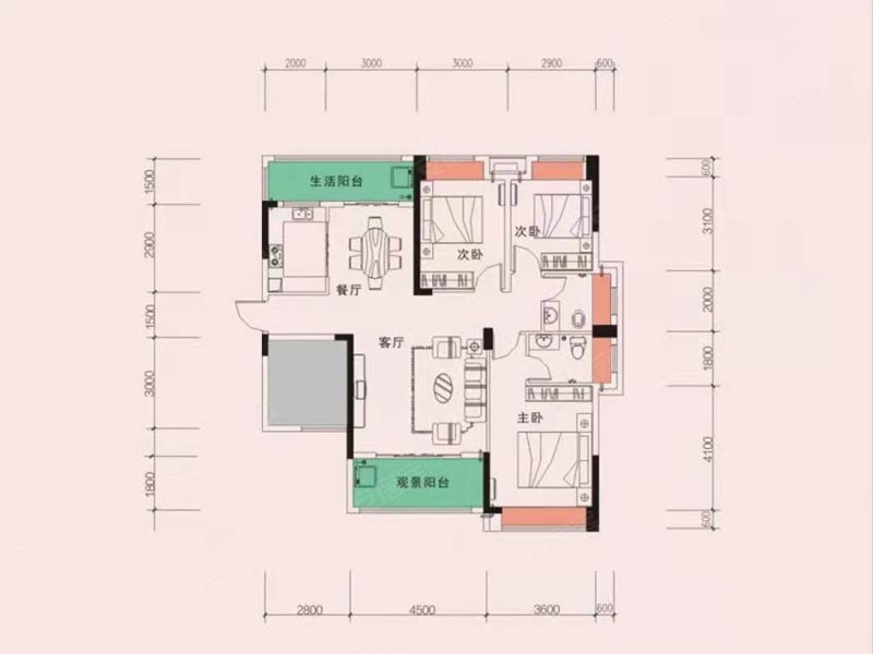 桂阳德泰宝领嘉园7栋01户型