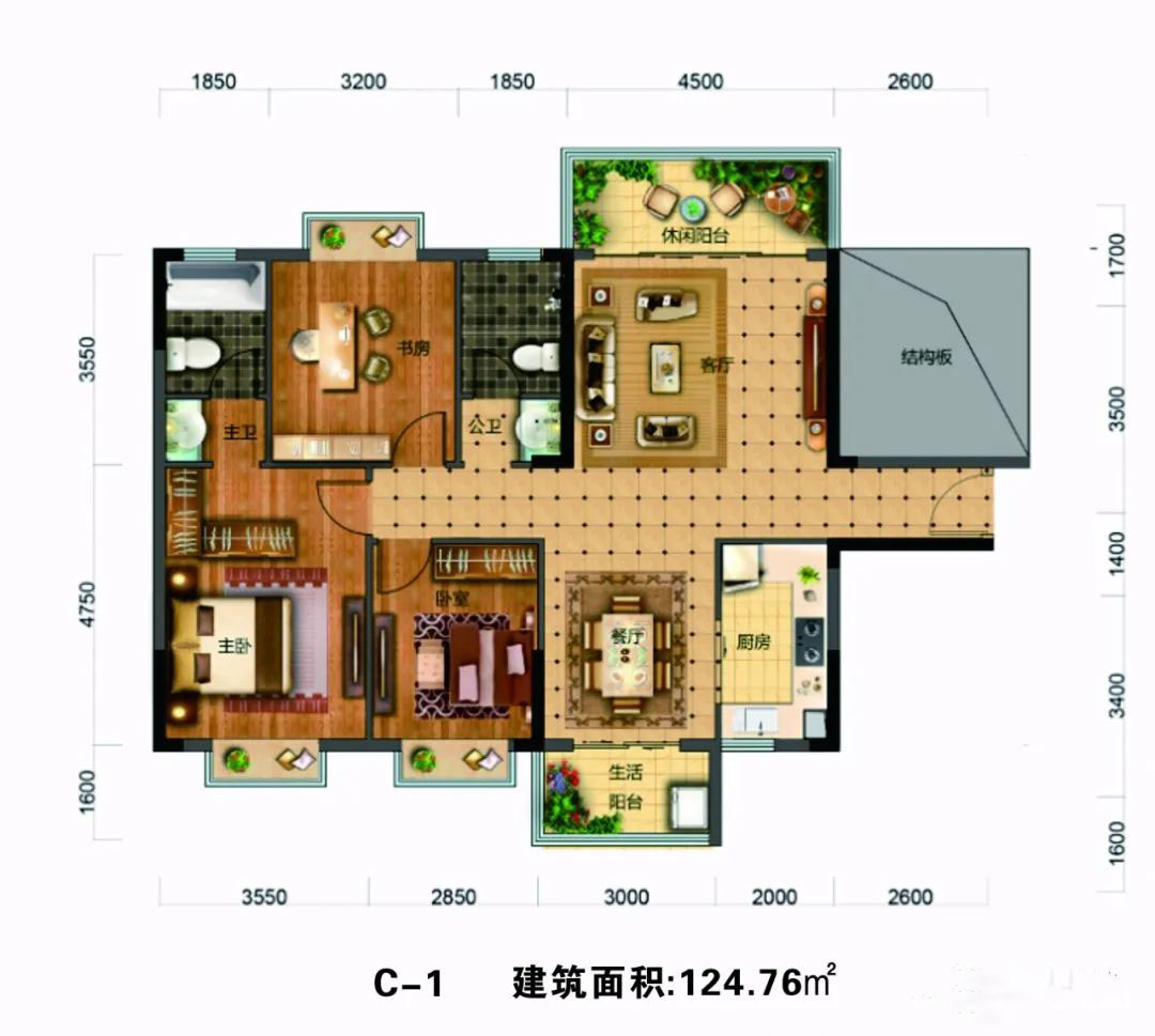 宜章溪湾公馆D1户型