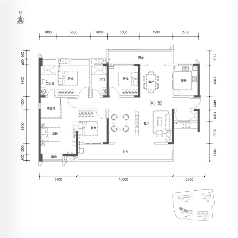 湖南建投北湖名著揽湖户型