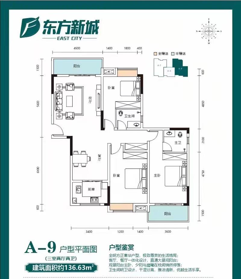 郴州东方新城三期北苑A-9户型