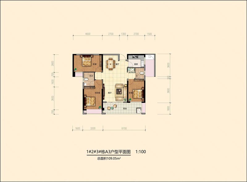 郴州书香名苑1栋A3户型