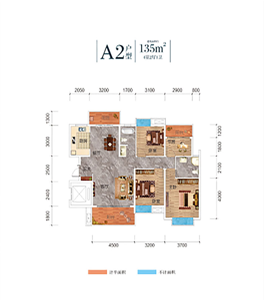 炎陵县亿都九里晴川A2户型