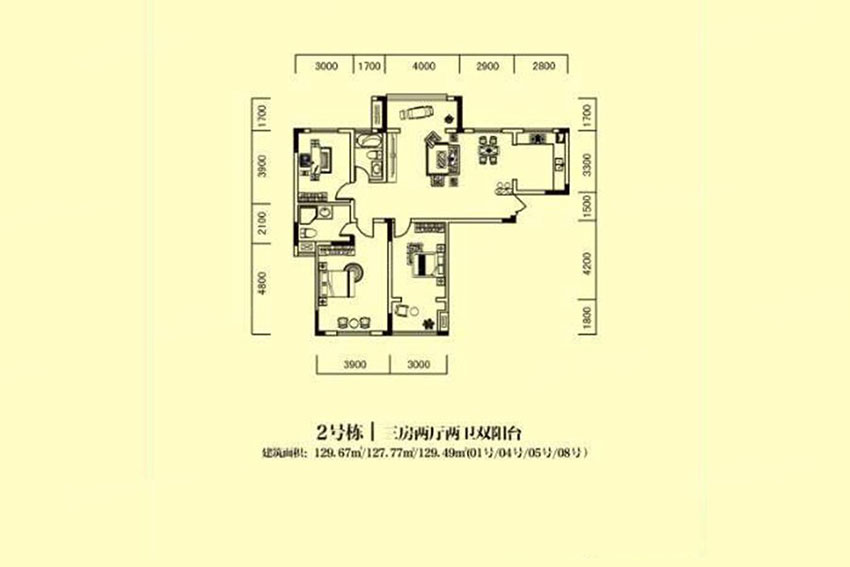 株洲跃达幸福里2#01/04/05/08户型