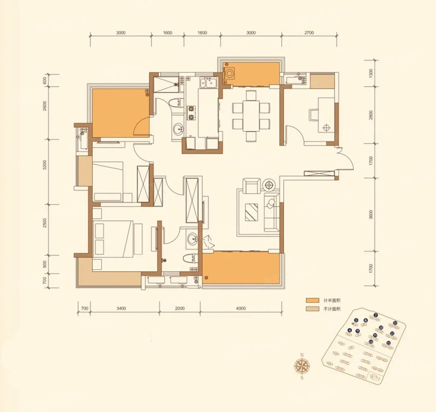株洲南洲壹号A1户型
