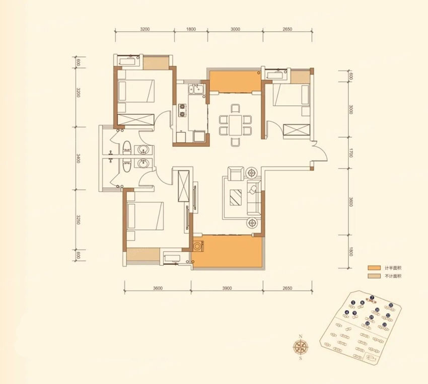 株洲南洲壹号B1户型