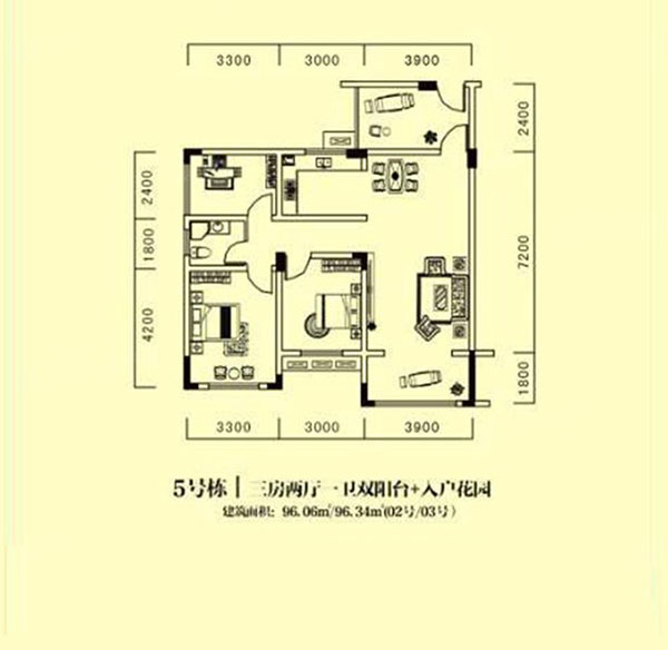 株洲跃达幸福里5#02/03户型
