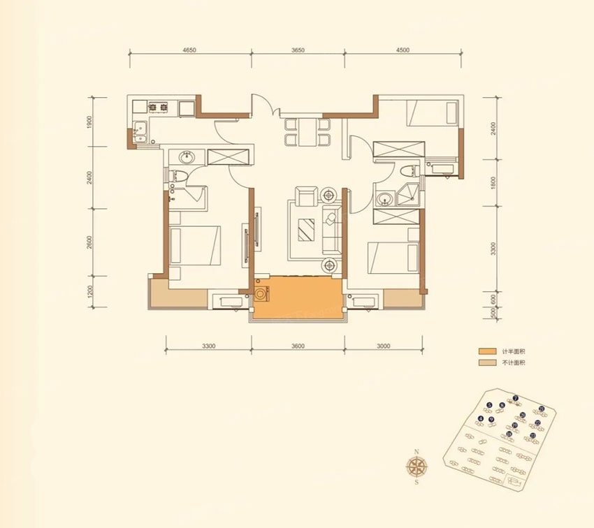 株洲南洲壹号C1户型