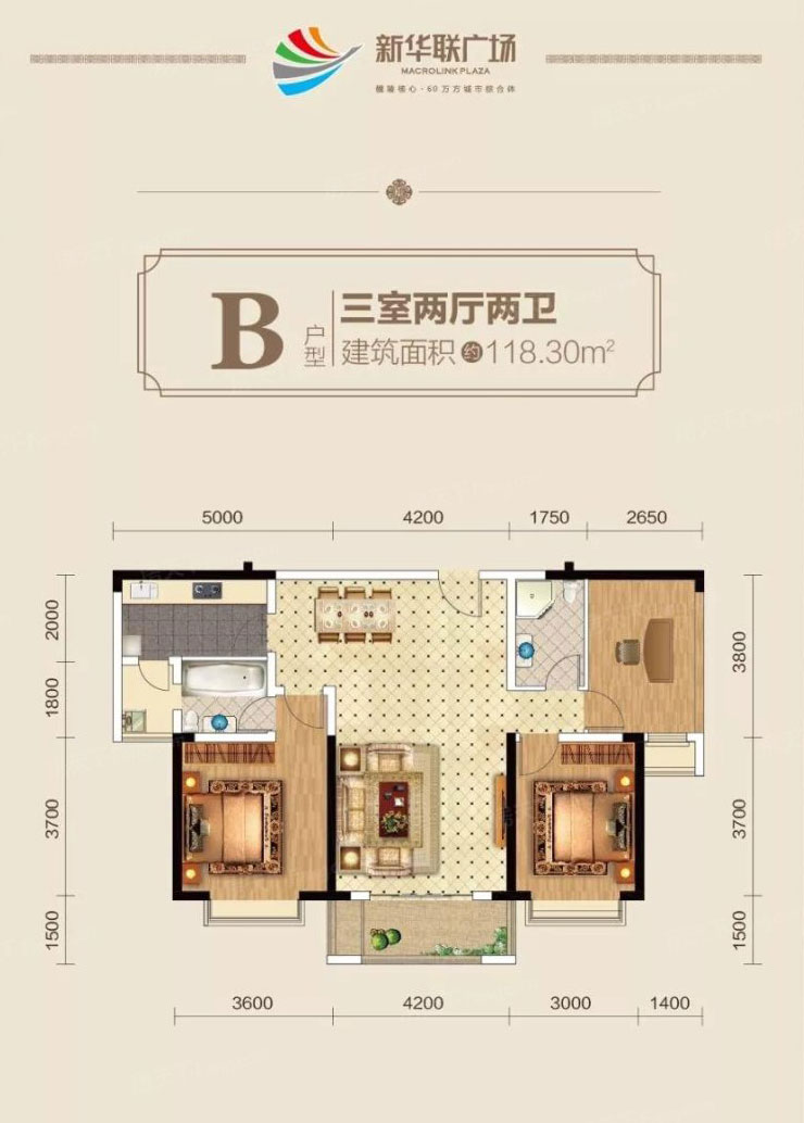 醴陵新华联广场状元华府B户型