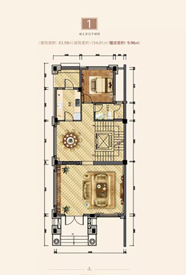 醴陵旗滨公园里开间一层